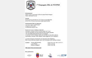 Reprise de l'école de tir et des entrainements Salle 2019 / 2020