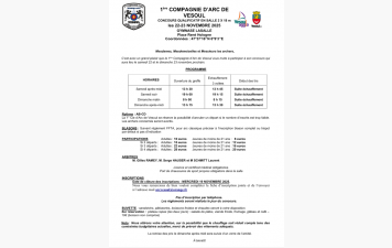 Mandat compétition salle Vesoul le 22 et 23 novembre 2025
