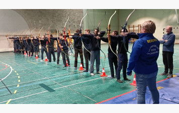 Les scouts aux tir à l'arc, Vesoul le 28 février 2026.
