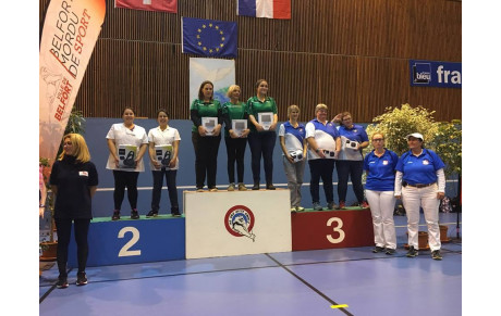 24H de tir à l'arc Belfort 2018, Nadia Hugéat et Virginie Kosak sur le podium