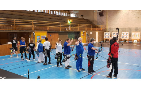 8 archers de la 1ère compagnie d'Arc de Vesoul sur le Podium. Compétition Vesoul 10/11 Novembre 2018